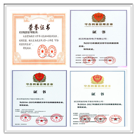 阿迪克再次獲評湖北省守合同重信用企業